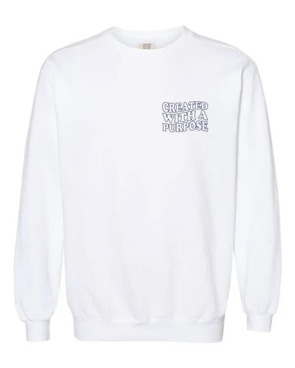 TEEK - Plus Size Created With Purpose Comfort Color Sweatshirt