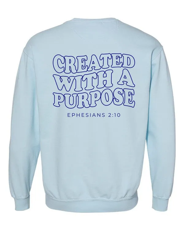 TEEK - Plus Size Created With Purpose Comfort Color Sweatshirt