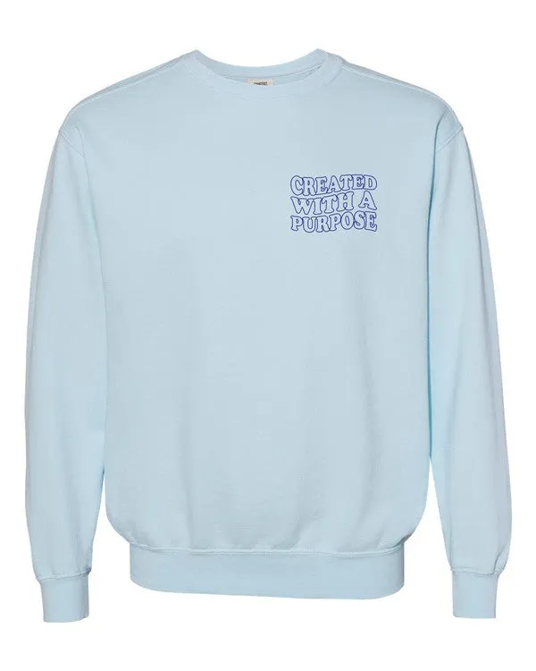 TEEK - Plus Size Created With Purpose Comfort Color Sweatshirt