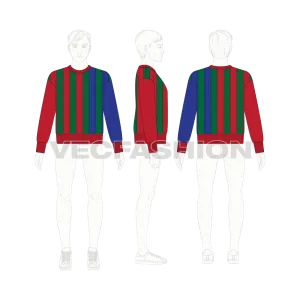 Teens Slim Fit Striped Sweatshirt