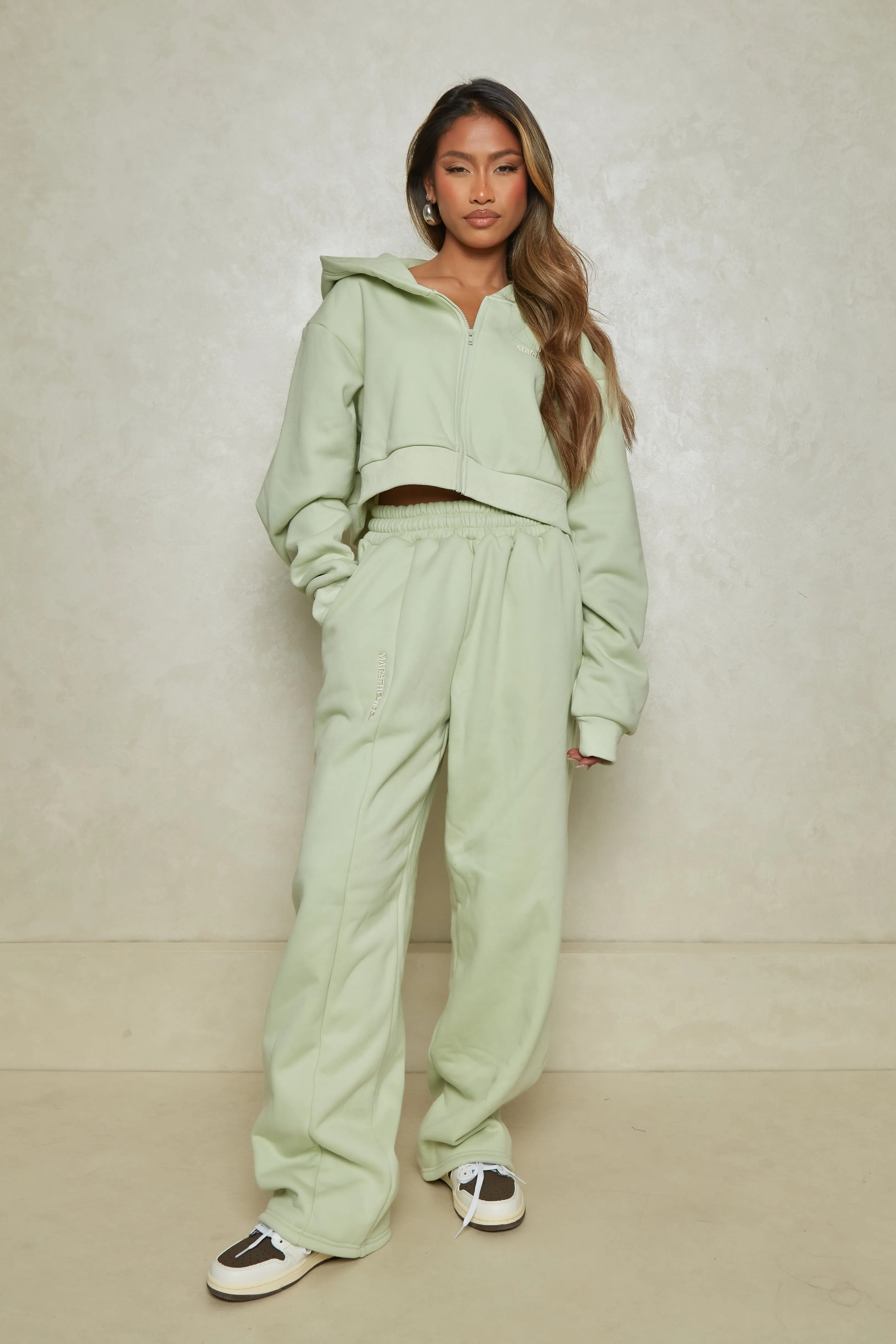 The Essentials Cropped Jacket - Sage