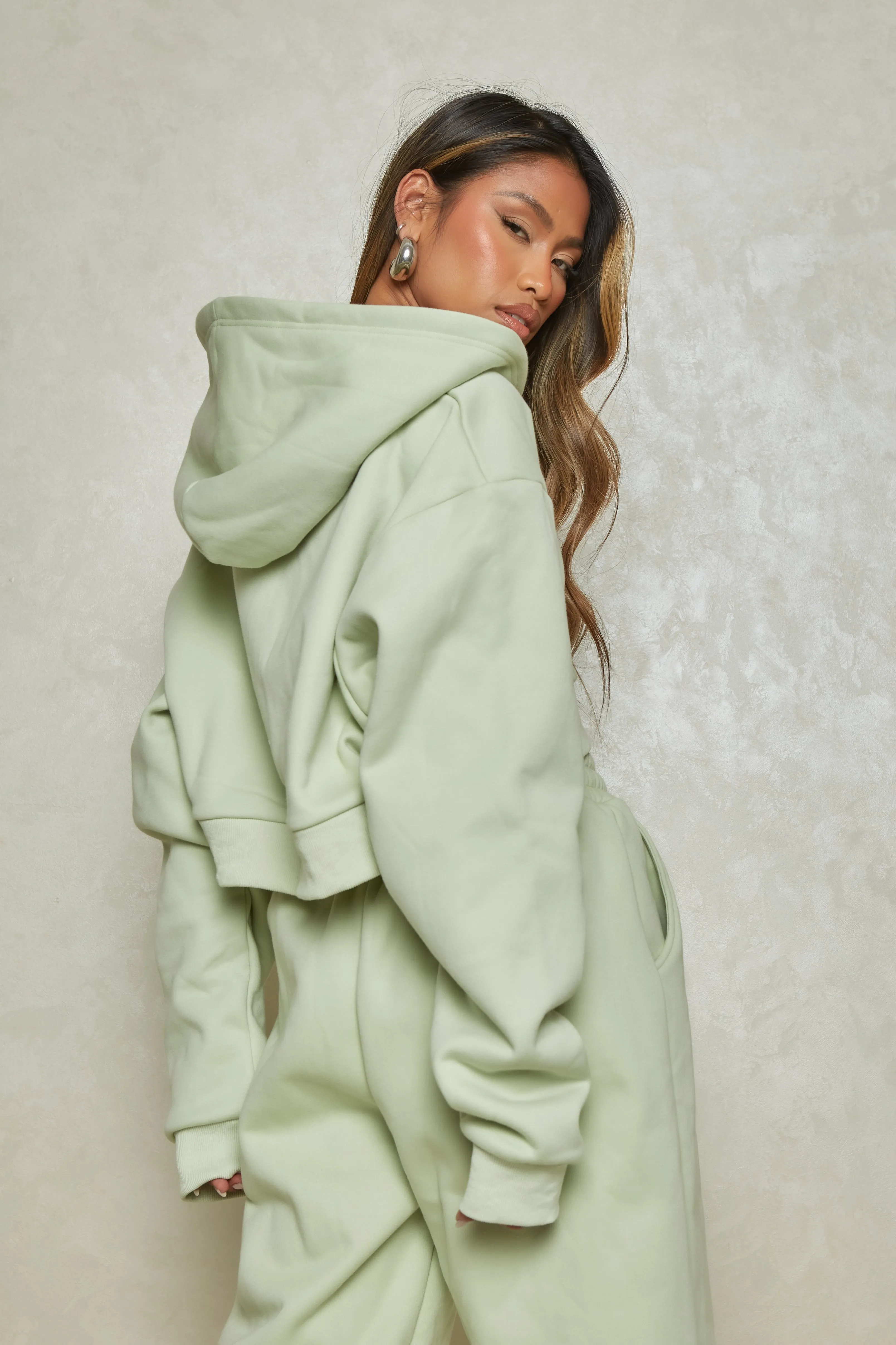 The Essentials Cropped Jacket - Sage