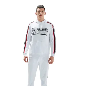 Tremont Hoodie with 3D Stripes in White