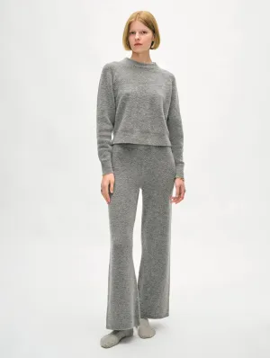 White   Warren Merino Cashmere Bouclé Sweatshirt 21012