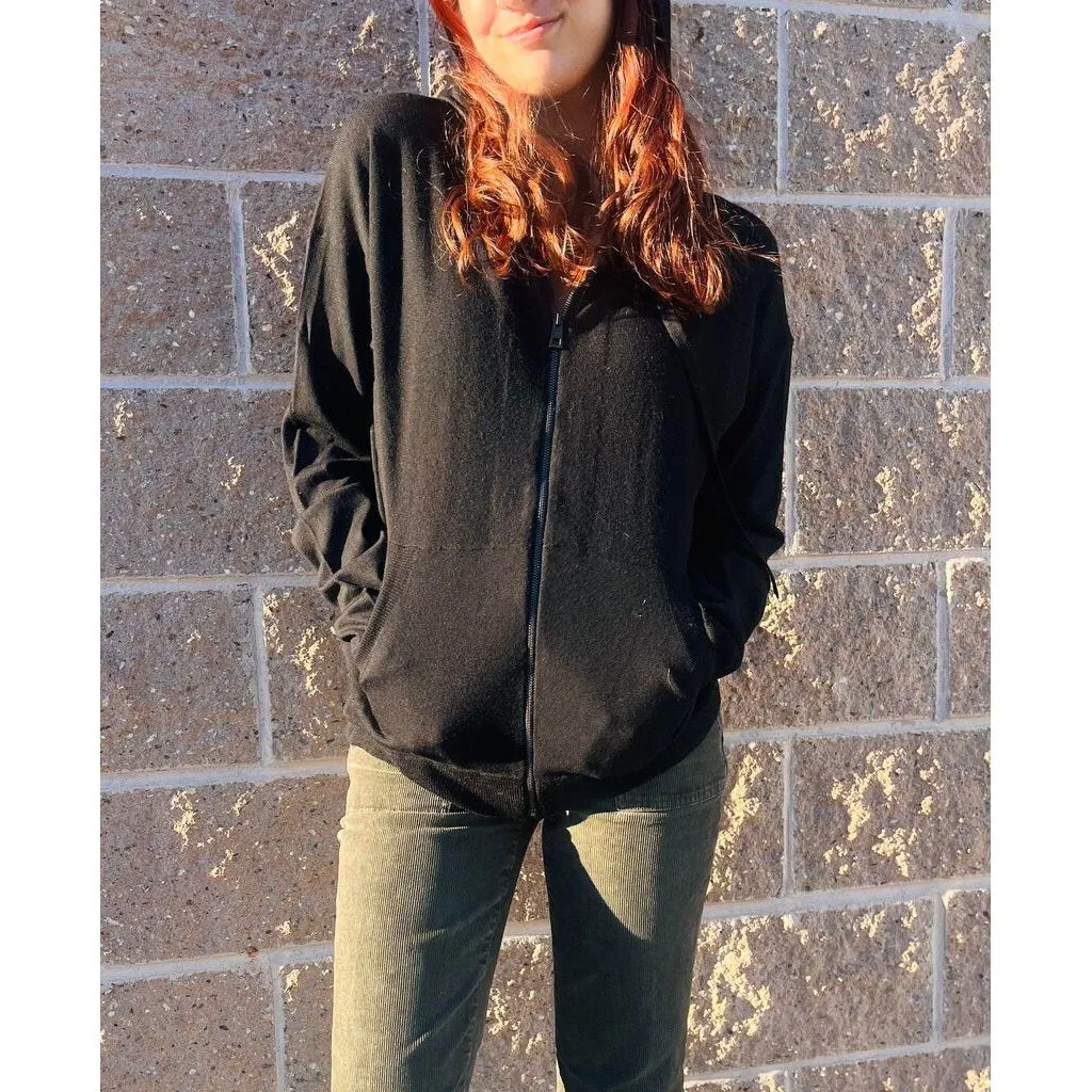 Zadig & Voltaire Rhinestone Skull Zip-Up Sweatshirt - Size Medium