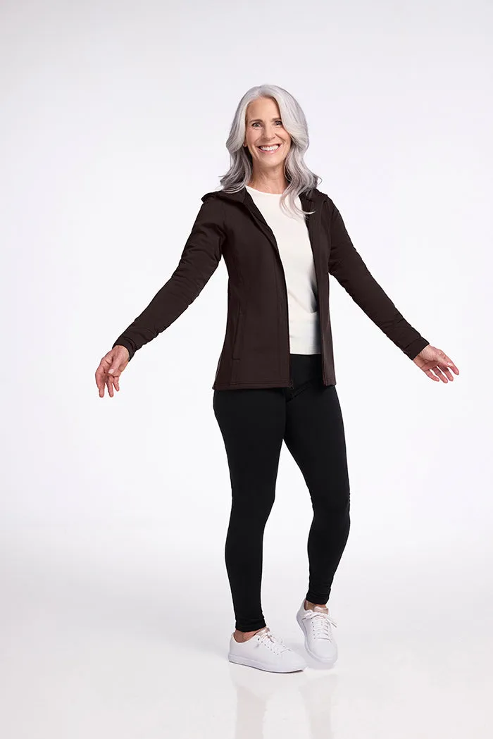 Zoey Zip Up Hoodie - French Roast