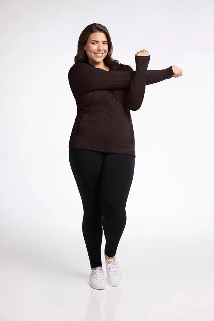 Zoey Zip Up Hoodie - French Roast