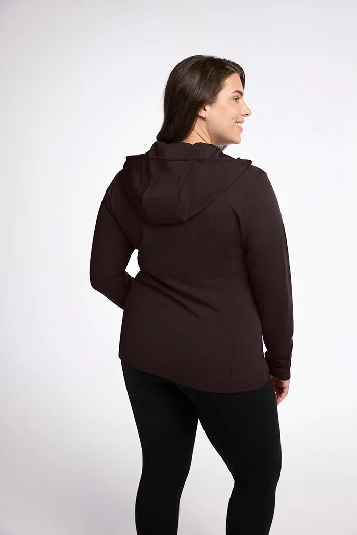 Zoey Zip Up Hoodie - French Roast