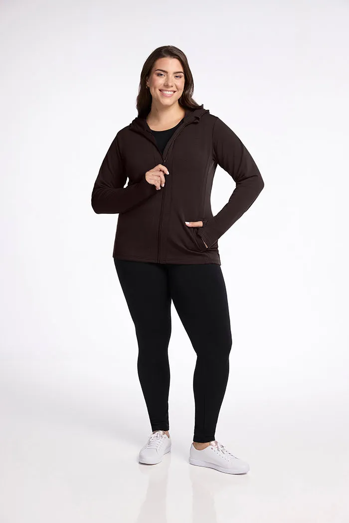 Zoey Zip Up Hoodie - French Roast